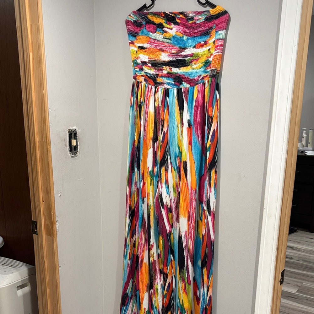 Fashion Nova Vibrant Strapless Jumpsuit